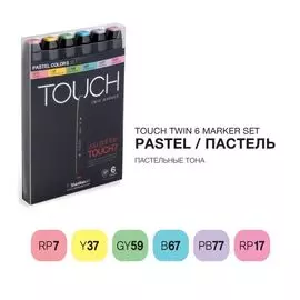 Набор маркеров Touch Twin 6 цв, пастельные тона