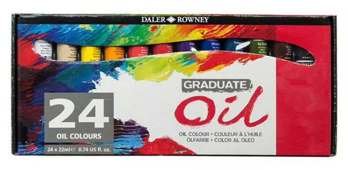 Набор масла Daler-Rowney "Graduate" 24 цв*22 мл