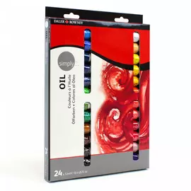 Набор масла Daler-Rowney "Simply" 24 цв*12 мл