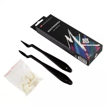 Набор мастихинов для пастели "Мастер-Класс", 2 формы (овал и треугольник), 20 сменных губок