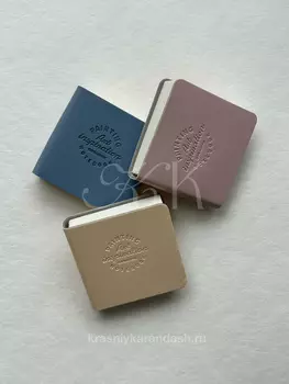 Набор мини-скетчбуков 3 шт Languo 5х5 см, 48 л, 200 г, пастельные цвета