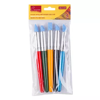 Набор моделирующих кистей, силикон 5 шт