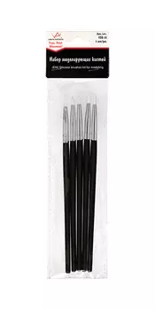 Набор моделирующих кистей, силиконовых VISTA-ARTISTA 5 шт, 16,5 см, короткая ручка