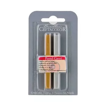 Набор пастели сухой Cretacolor "Carre" 2 шт, цвет золотой и серебряный, в блистере