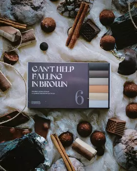Набор пастели сухой nuance., Can't Help Falling in Brown, 6 шт (коричневые)