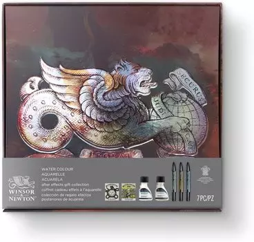 Набор подарочный Winsor & Newton Pro маркер 3 цвета металлик, тушь серебрянная и золотая, медиум 2 ш