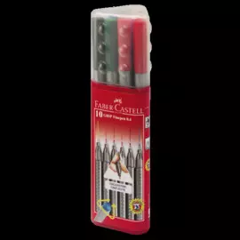 Набор ручек капиллярных Faber-Castell "Grip" 0,4 мм, 10 цв в тубусе