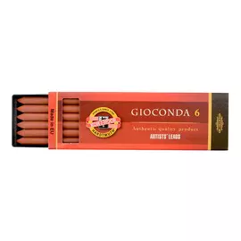 Набор стержней для цангового карандаша Koh-I-Noor "GIOCONDA" 6 шт 5,6 мм, сепия