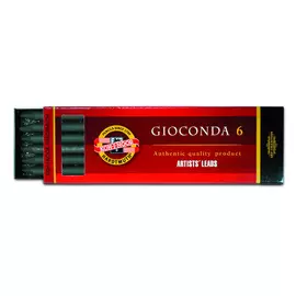 Набор стержней для цангового карандаша Koh-I-Noor "GIOCONDA" 6 шт 5,6 мм, уголь искусственный