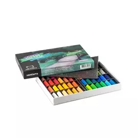 Набор сухой пастели Малевичъ квадратные мелки-половинки, 48 цвета