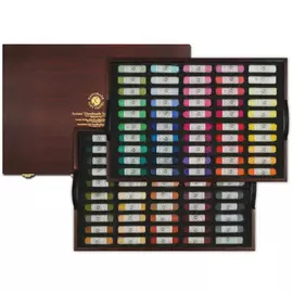 Набор сухой пастели Mungyo "Handmade soft pastel" 100 цв круглая ручной работы, в дереве