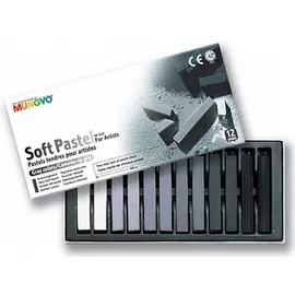 Набор сухой пастели Mungyo "Soft Pastel" 12 цв мягкая серые оттенки в карт кор