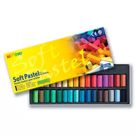 Набор сухой пастели Mungyo "Soft pastel" 32 цв, мягкая, квадратная, 1/2 длины, в картонной коробке