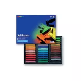 Набор сухой пастели Mungyo "Soft Pastel" 36 цв, мягкая, квадратная, в картонной коробке