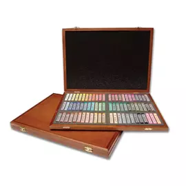 Набор сухой пастели Mungyo "Soft pastel" 72 цв, мягкая, квадратная, в деревянной коробке