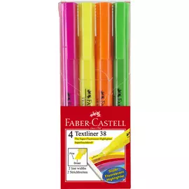 Набор текстовыделителей Faber-castell "Textliner 38" 4 цв