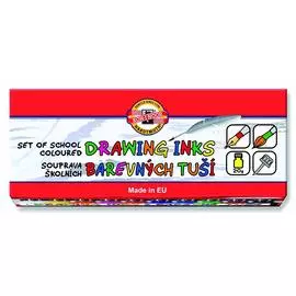 Набор туши цветной Koh-I-Noor 10 шт х 20 г