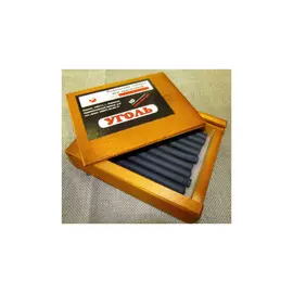 Набор угля прессованного "Подольск Арт-Центр" в дереве 10 шт