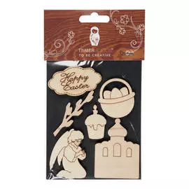 Набор заготовок для декорирования "Easter 2" фанера 10х14 см