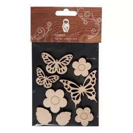 Набор заготовок для декорирования "Flowers 7" фанера 10х14 см