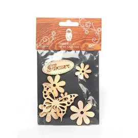 Набор заготовок для декорирования "Flowers 8" фанера 10х14 см