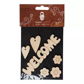 Набор заготовок для декорирования "Home 3" фанера 10х14 см