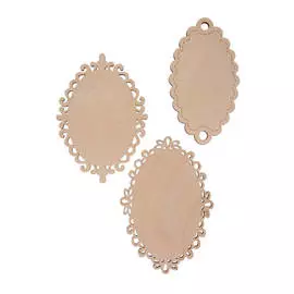 Набор заготовок для декорирования Панно "Ажурные" 3шт 20 см