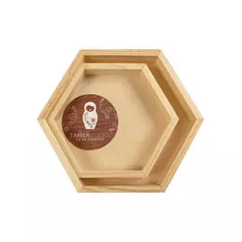 Набор заготовок для декорирования "Поднос шестиугольный" 2шт 20х18х3 см, 25х22х4 см