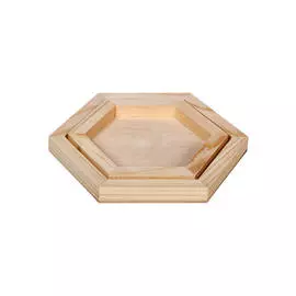 Набор заготовок для декорирования "Поднос шестиугольный" 2шт 21х17х2 см, 25х22х2 см