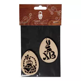 Набор заготовок для декорирования "Яйца пасхальные резные" 4,5х6 см, 2 шт