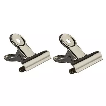 Набор зажимов для бумаги "Сонет", металл, 50 мм, 2 штуки