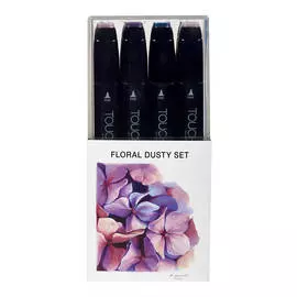 НабормаркеровTouch Twin12 цв, Цветочный припыленный