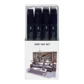 НабормаркеровTouch Twin12 цв, Серый микс