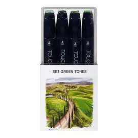 Набор маркеров Touch Twin 12 цв, Зеленые тона