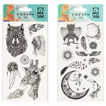 Наклейка-тату MESHU "Wild", 22*10 см, инд. уп., европодвес