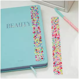 Наклейки акриловые MESHU "Colorful line", 25*7,8см, стразы, 500 наклеек