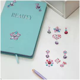 Наклейки акриловые MESHU "Shiny crystals", 23*9см, стразы, 140 наклеек