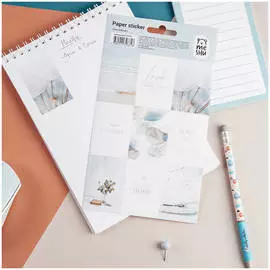 Наклейки бумажные MESHU "Sea breeze", 12*21см, 9 наклеек