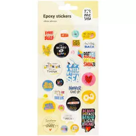 Наклейки гелевые MESHU "Wise advice", 10*22см, 27 наклеек