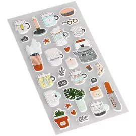 Наклейки объемные MESHU "Hygge", 10*24см, 30 наклеек