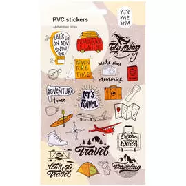 Наклейки ПВХ MESHU "Adventure time", 10*21см, 24 наклейки, инд. уп., европодвес