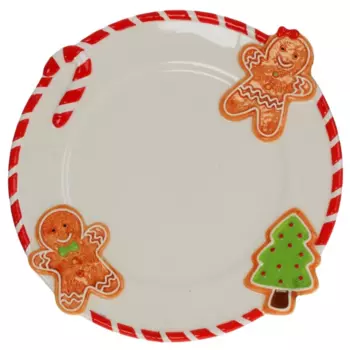 Новогодняя тарелка "Пряничные человечки"