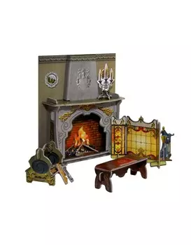 Объемный пазл, коллекционный набор мебели "Камин"