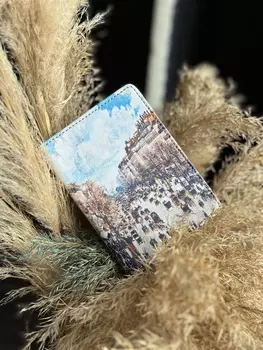 Обложка для паспорта "Бульвар Монмартр" эко-кожа