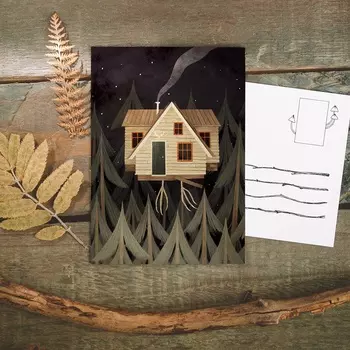 Открытка Дворникова А. "Летающий дом"