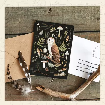 Открытка Дворникова А. "Сипуха" тёмная