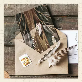 Открытка Дворникова А. "Ушастая сова"