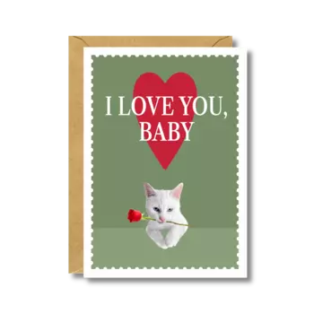 Открытка "l love you, baby"