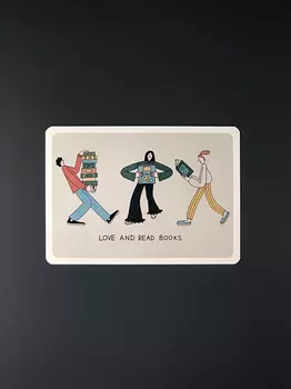 Открытка "Love and read books" Волковой