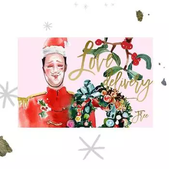 Открытка "Love Delivery Fast&amp;Free"
